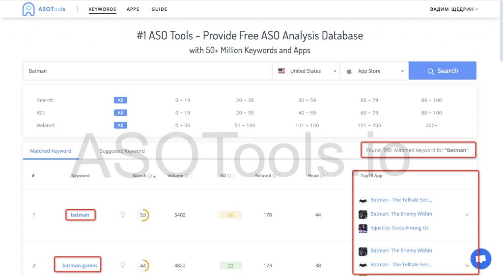 How to Choose ASO Keywords for The Best Batman Games? | Game Promotion-ASOTools