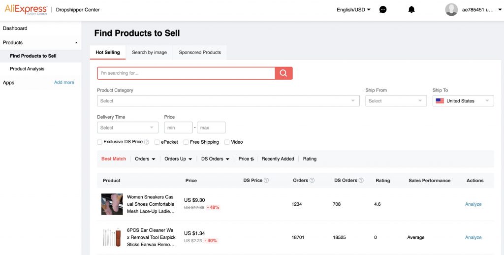 No.5 AliExpress Dropshipping Center