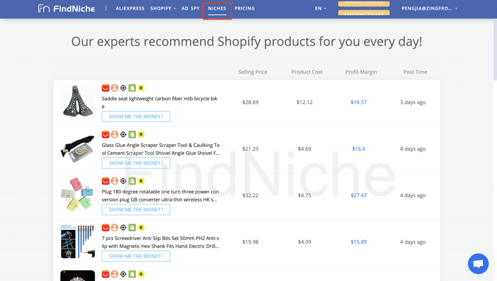 How to use FindNiche to find high-priced products