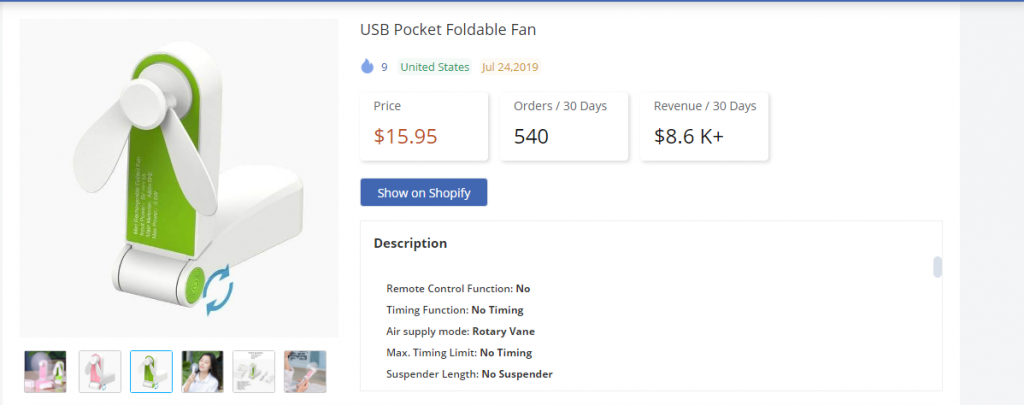 1. USB Pocket Foldable Fan