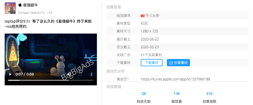 移动广告分析 | 《最强蜗牛》靠什么成为放置类新爆款 - BigBigAs