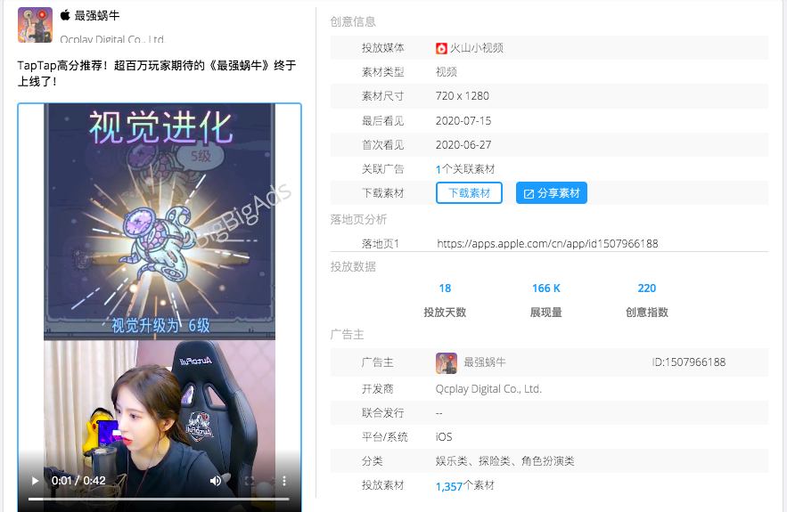 移动广告分析 | 《最强蜗牛》靠什么成为放置类新爆款 - BigBigAs