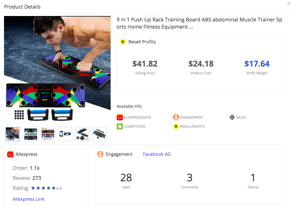 Push Up Rack Training Board - FindNiche